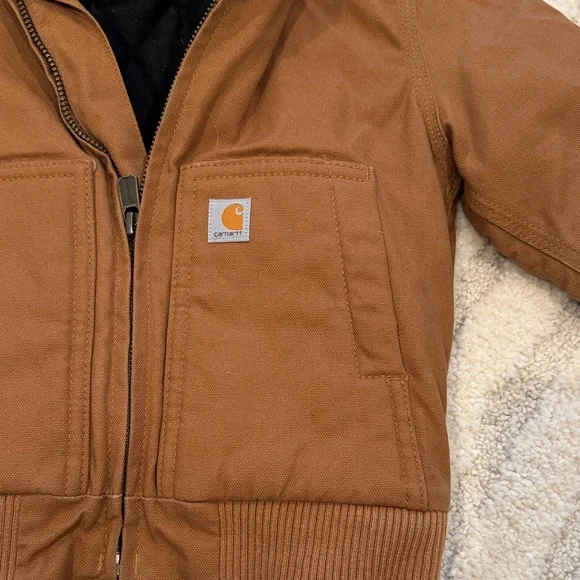 Carhartt Brown Toddler Insulated Hooded Jacket - Picture 3 of 6